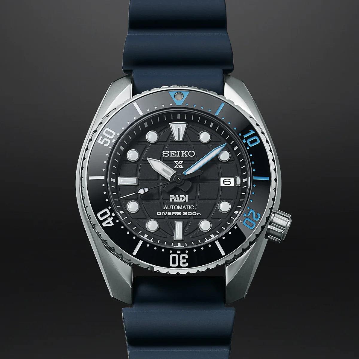 Seiko Analog Blue & Silicone Men's Watch SPB325J1