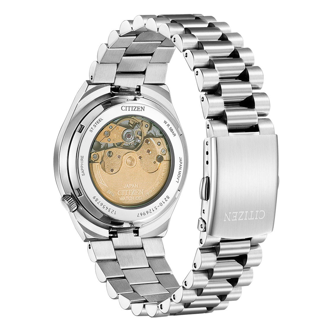 Citizen Analog Yellow & Stainless Steel Men's Watch NJ0150 81Z