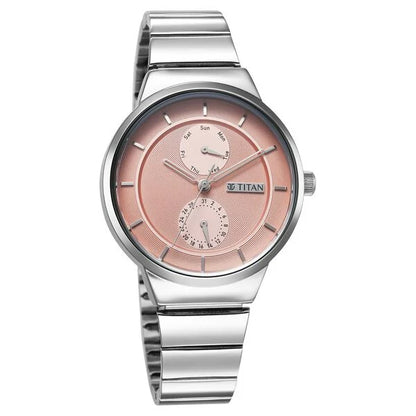 Multifunction Pink & Stainless Steel Women's Watch 2761SM02