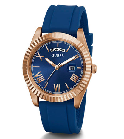 Guess Analog Blue & Silicone Men's Watch GW0335G2