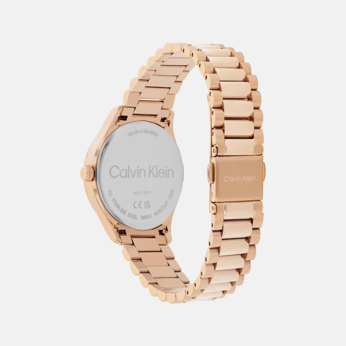 CALVIN KLEIN Analog Burgundy & Stainless Steel Unisex Watch 25200347
