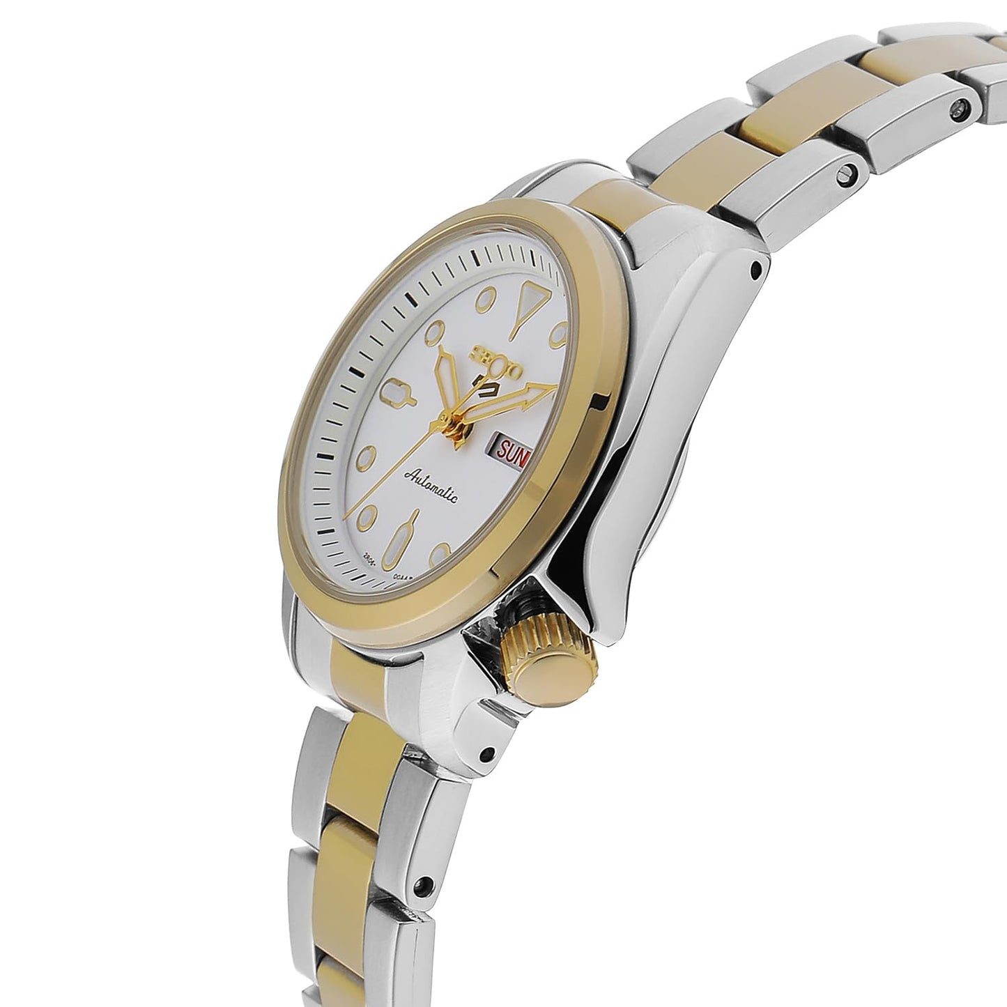 Seiko Analog white & Metal band Women's Watch SRE004K1