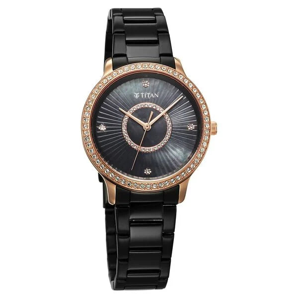 Analog Black & Stainless Steel Women' 95314KM01