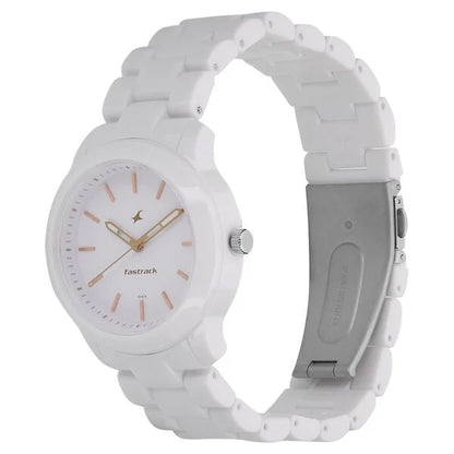 Fastrack Analog White & Plastic Women' NS68006PP02