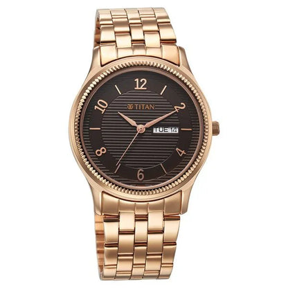 Analog Brown & Stainless Steel Men's Watch NS1824WM01
