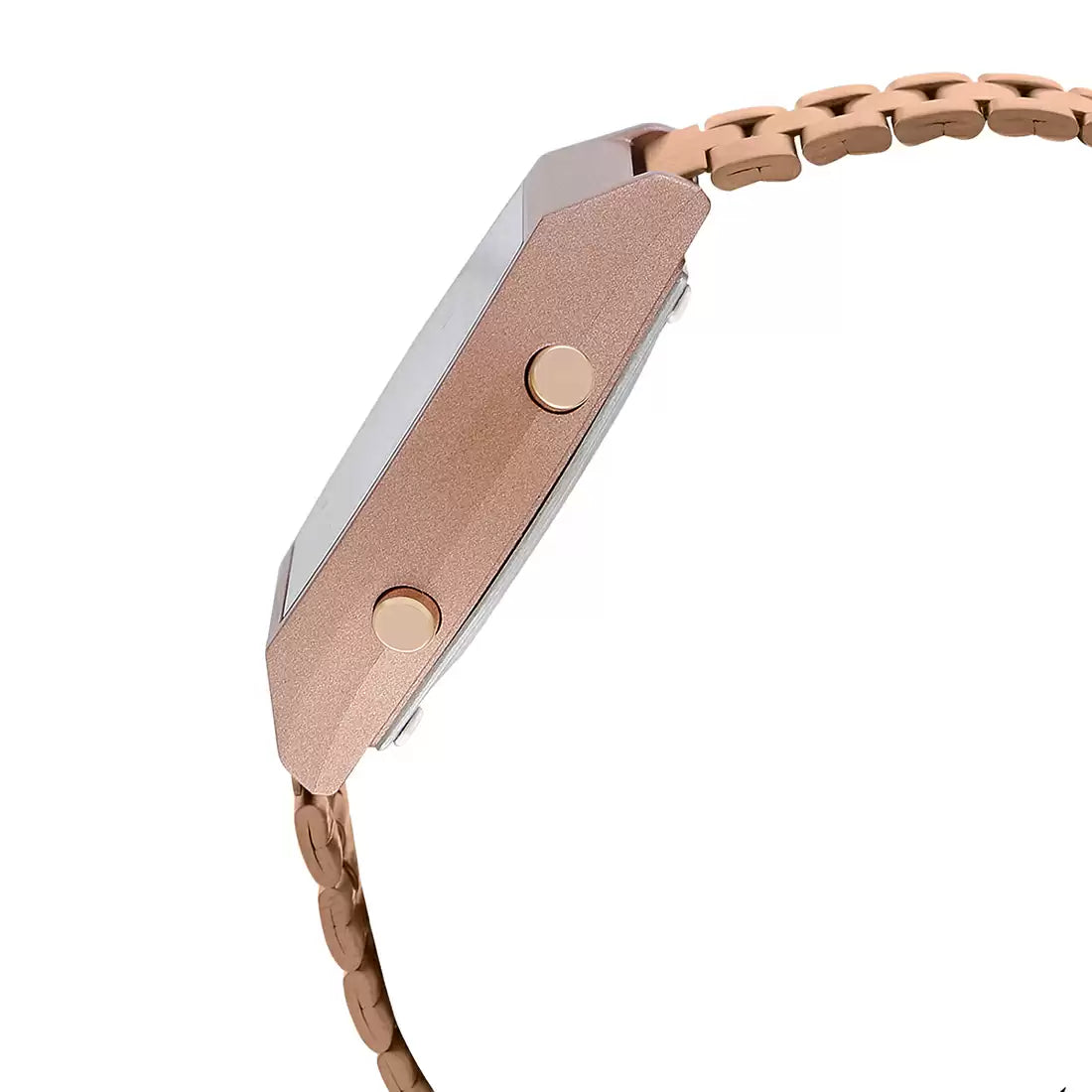 Casio Digital Rose Gold & Stainless Steel Unisex Watch D128