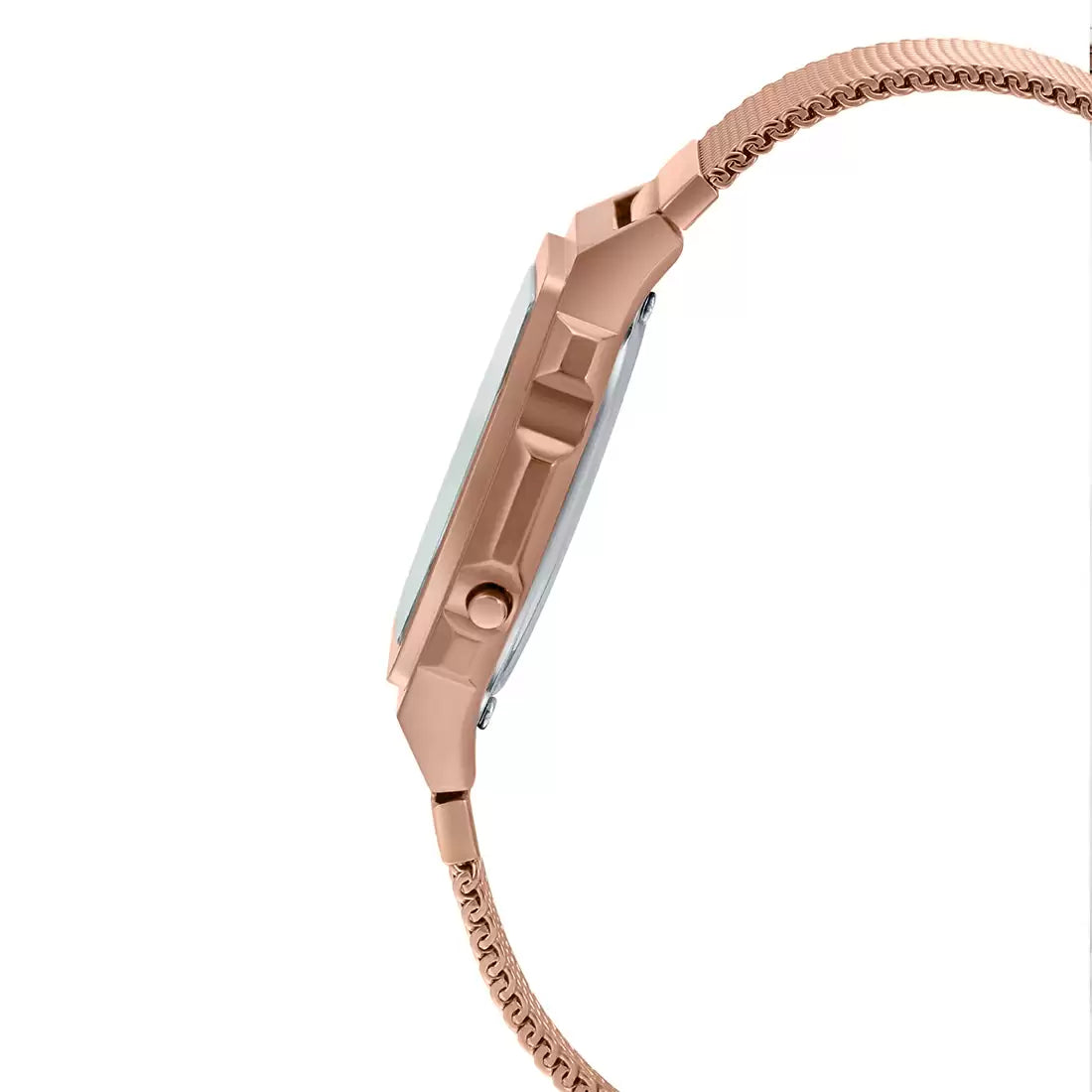 Casio Digital Rose Gold & Stainless Steel Unisex Watch D196