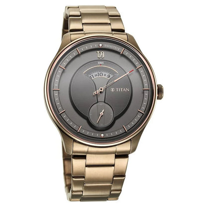 Analog Brown & Stainless Steel Men's Watch NR1890QM01