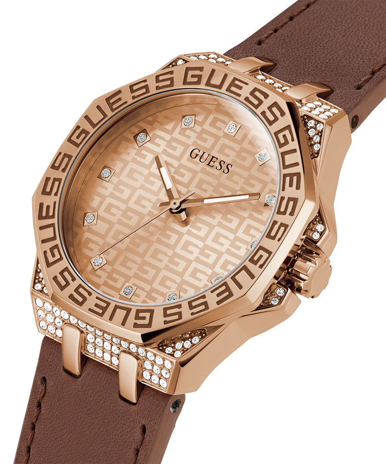 Guess  Rose Gold & Leather Women's Watch GW0547L2