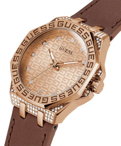 Guess  Rose Gold & Leather Women's Watch GW0547L2