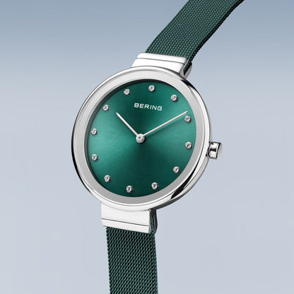 Bering Analog Green & Milanese Women's Watch 12034 808