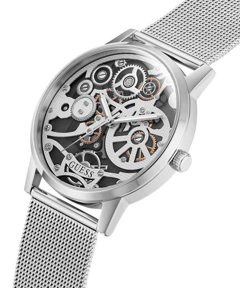 Guess  Silver &  Mesh Men's Watch GW0538G1