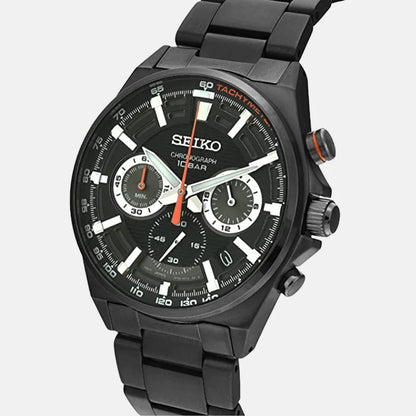 Seiko Chronograph Black & Metal band Men's Watch SSB399P1