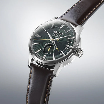 Seiko Analog green & Leather Men's Watch SSA459J1