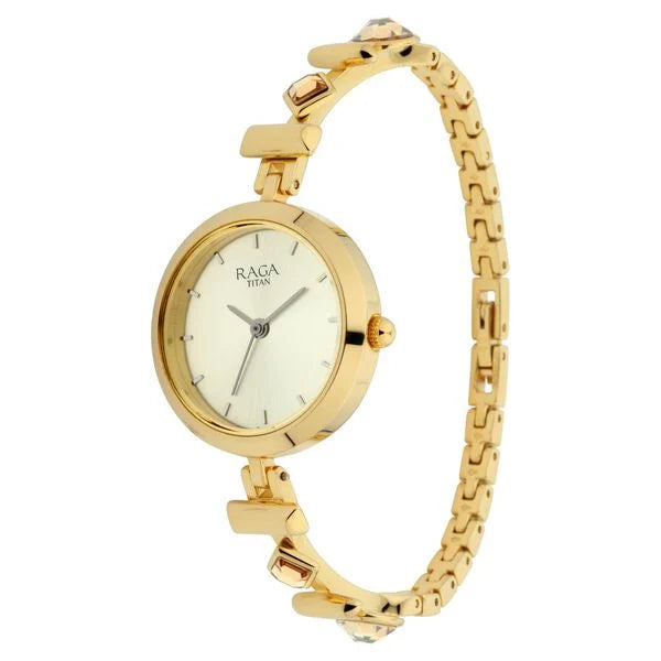 Analog Champagne & Stainless Steel Women' NS2606YM05