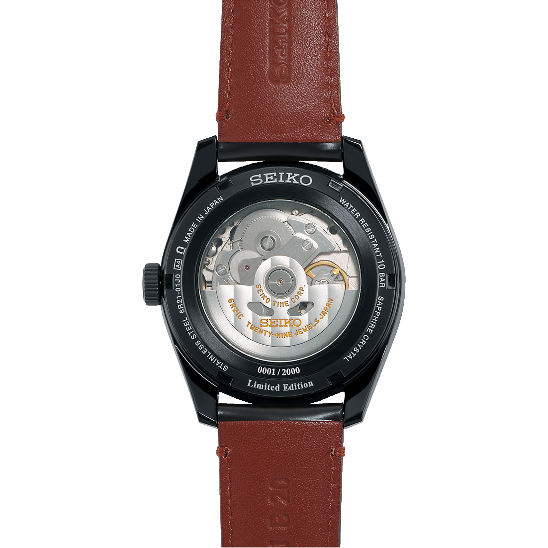 Presage Men's Brown Chronograph Leather Watch SPB329J1
