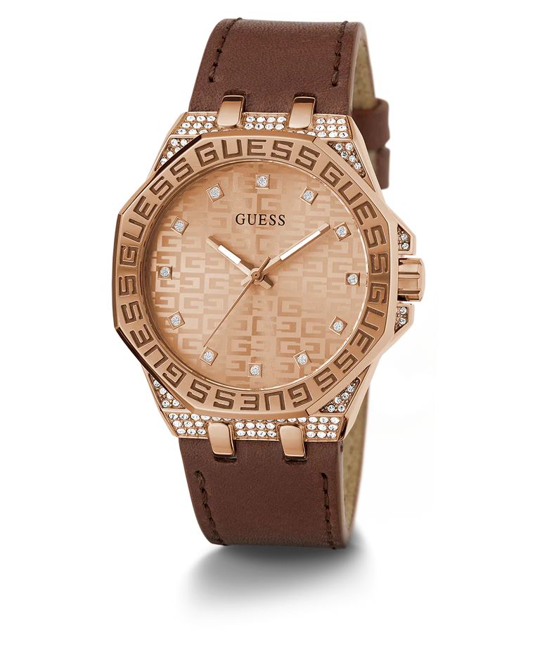 Guess  Rose Gold & Leather Women's Watch GW0547L2