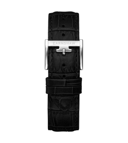 Earnshaw  Black & Stainless Steel Men's Watch ES 8208 55