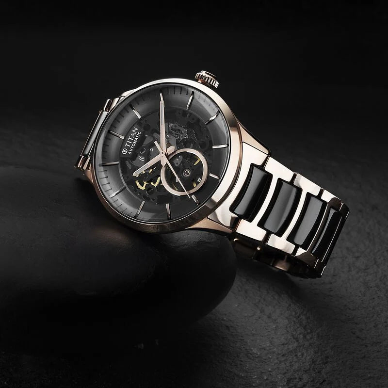 Automatic Black & Stainless Steel Men's Watch 90174KD03