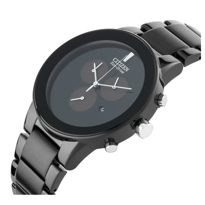 Citizen Analog Black & Stainless Steel Men's Watch AT2245 57E