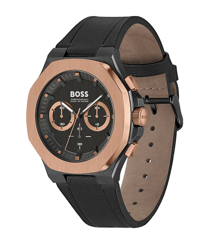 Hugo Boss Analog Black & Leather Men's Watch 1514089