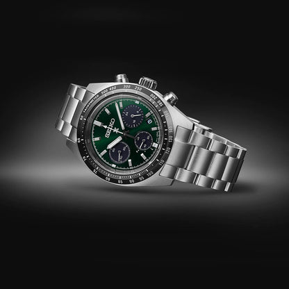 Seiko  Green & Stainless Steel Men's Watch SSC933P1