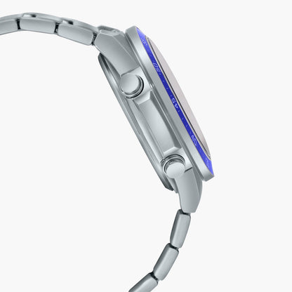 Casio Analog-Digital Blue & Stainless Steel Men's Watch ED552