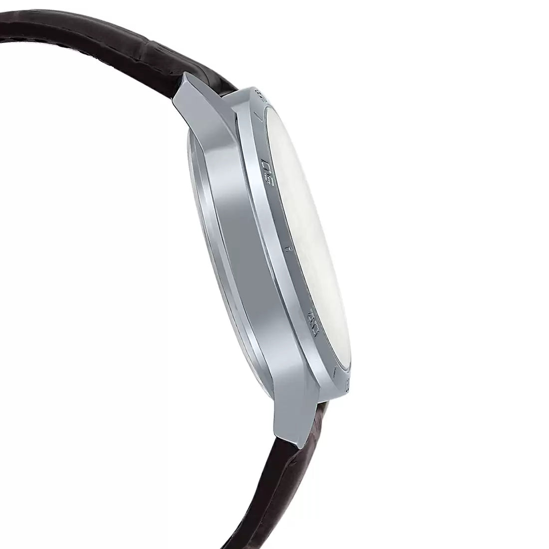 CASIO Chronograph White & Leather Men's Watch A1177