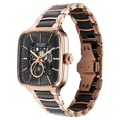 Automatic Black & Stainless Steel Men's Watch NT90175KD03