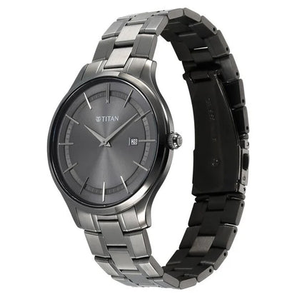 Analog Grey & Stainless Steel Men' 90142QM06