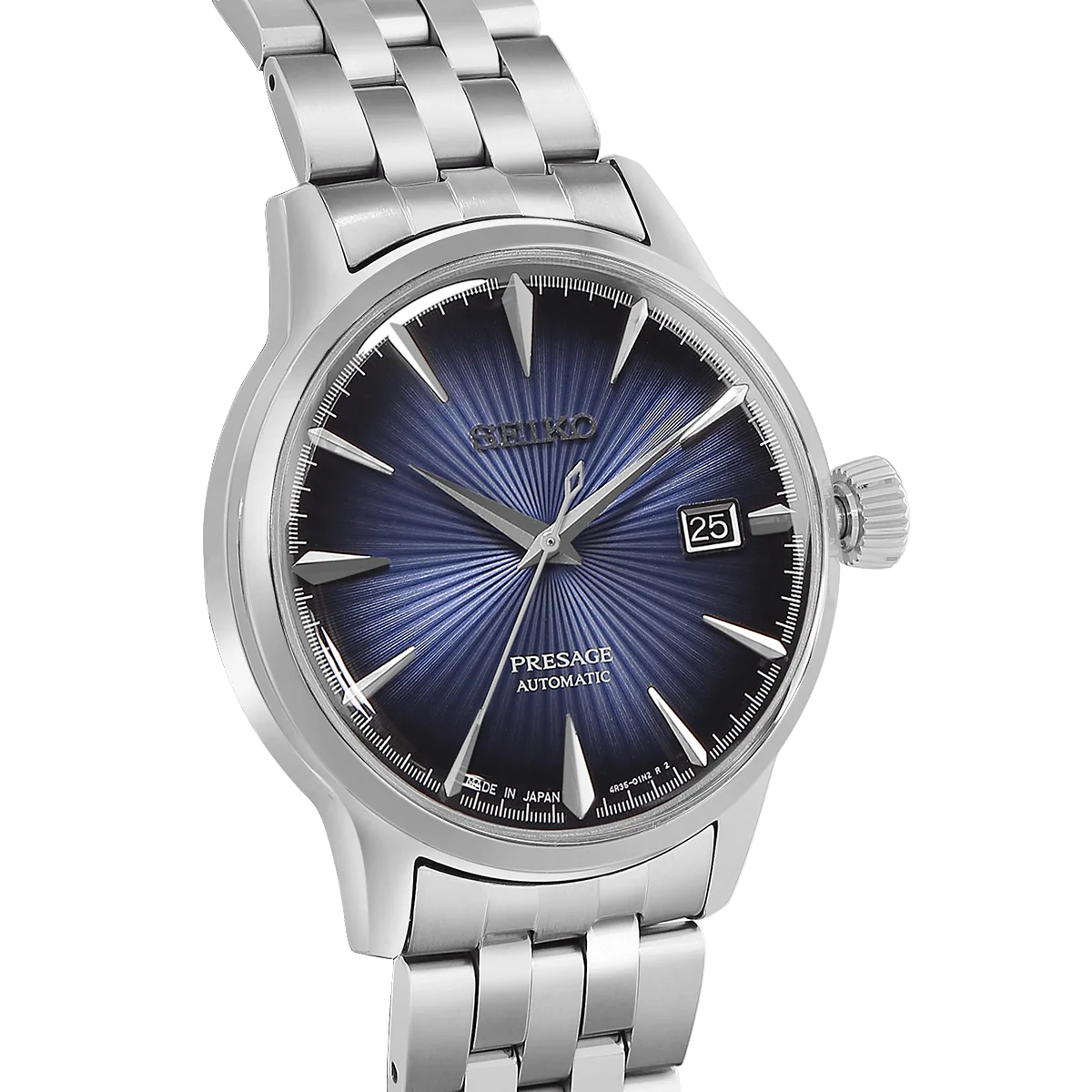Seiko Analog Blue & Metal band Men's Watch SRPB41J1
