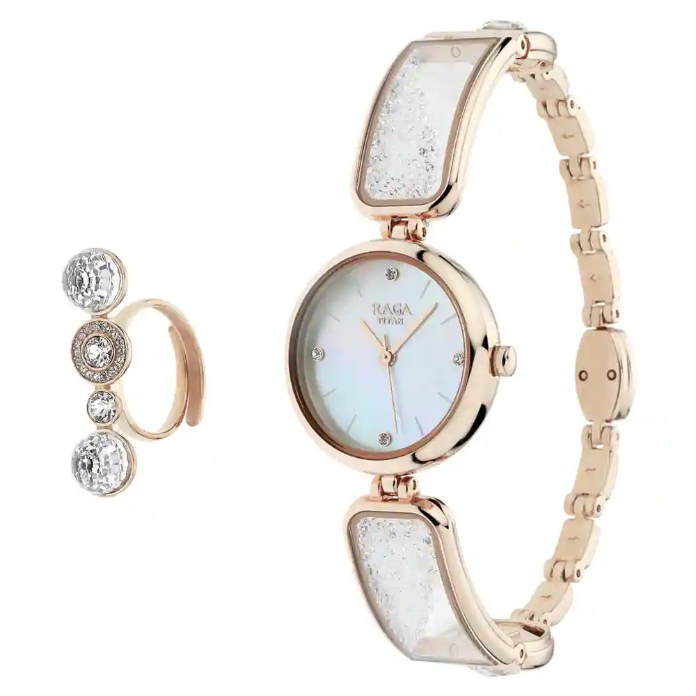 Analog Mother Of Pearl &  Women's Watch NQ95105WM01F