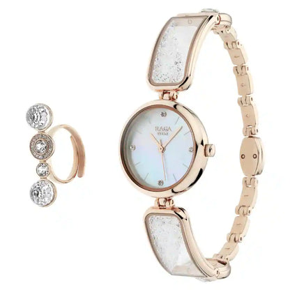 Analog Mother Of Pearl &  Women's Watch NQ95105WM01F