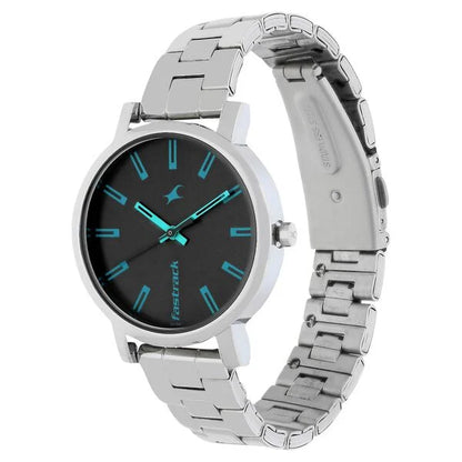 Fastrack 0 Grey & Stainless Steel Women' NS68010SM04