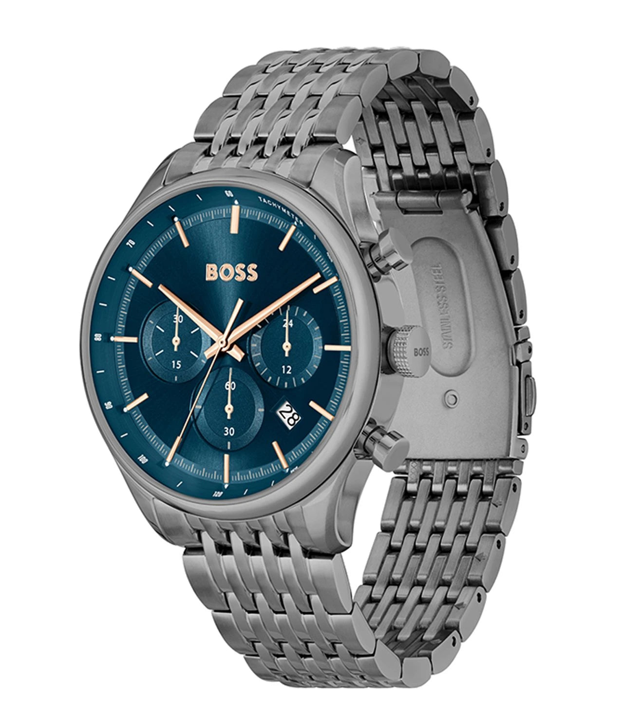 Hugo Boss Analog Blue & Stainless Steel Men's Watch 1514083
