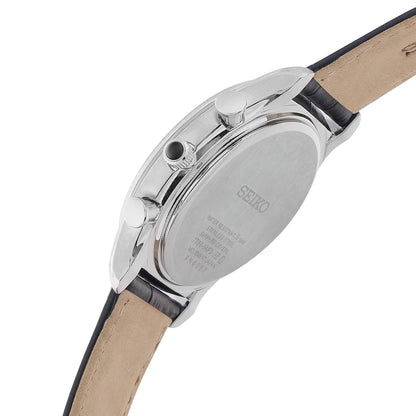 Seiko Analog White & Leather Men's Watch SPC255P1