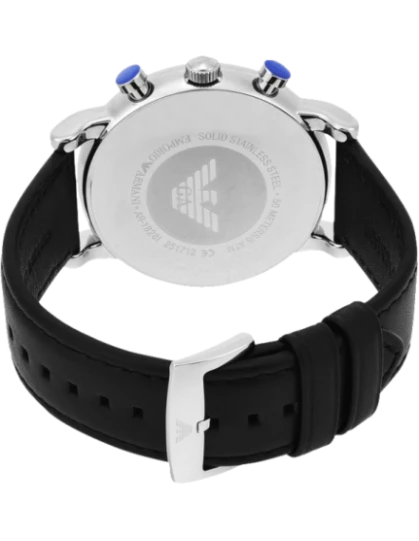 Emporio Armani  Black & Leather Men's Watch AR1828