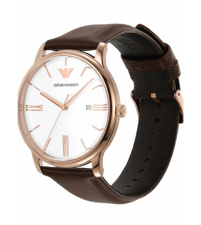 Emporio Armani  White & Leather Men's Watch AR11572