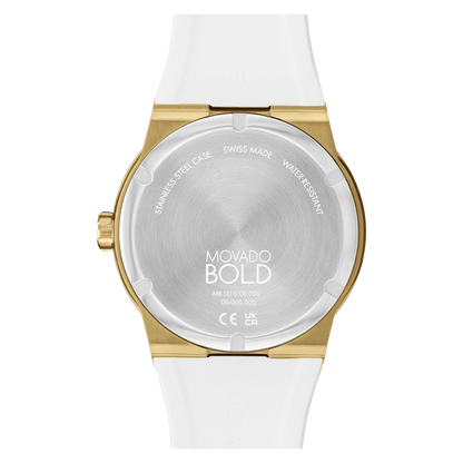 Movado Analog White & Silicone Men's Watch 3600899
