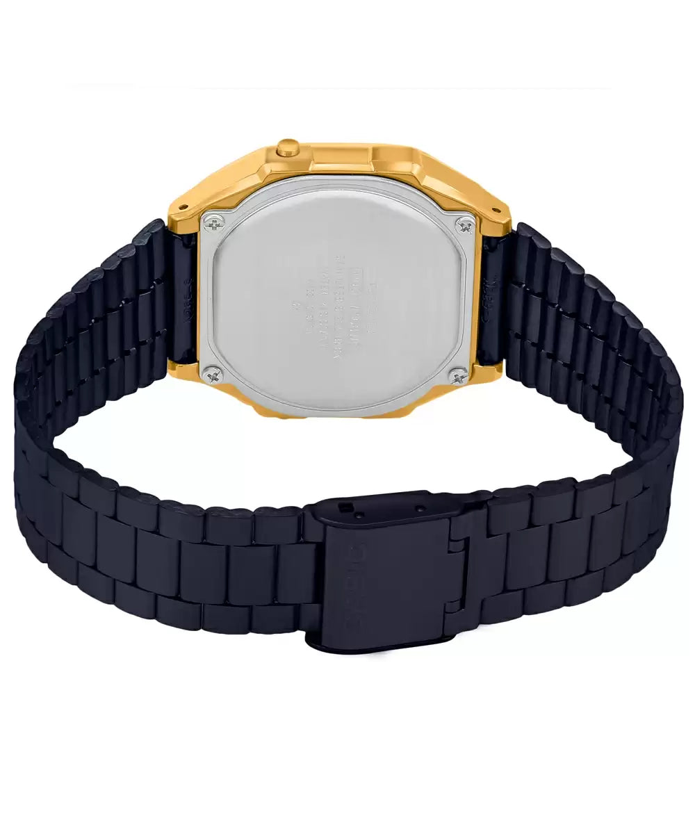 Casio Digital Black & Stainless Steel Unisex Watch D148