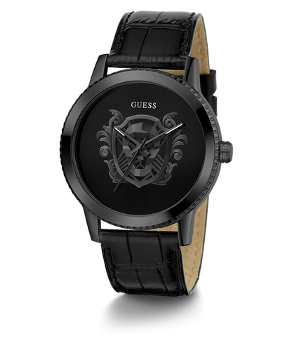 Guess  Black & Leather Men's Watch GW0566G2