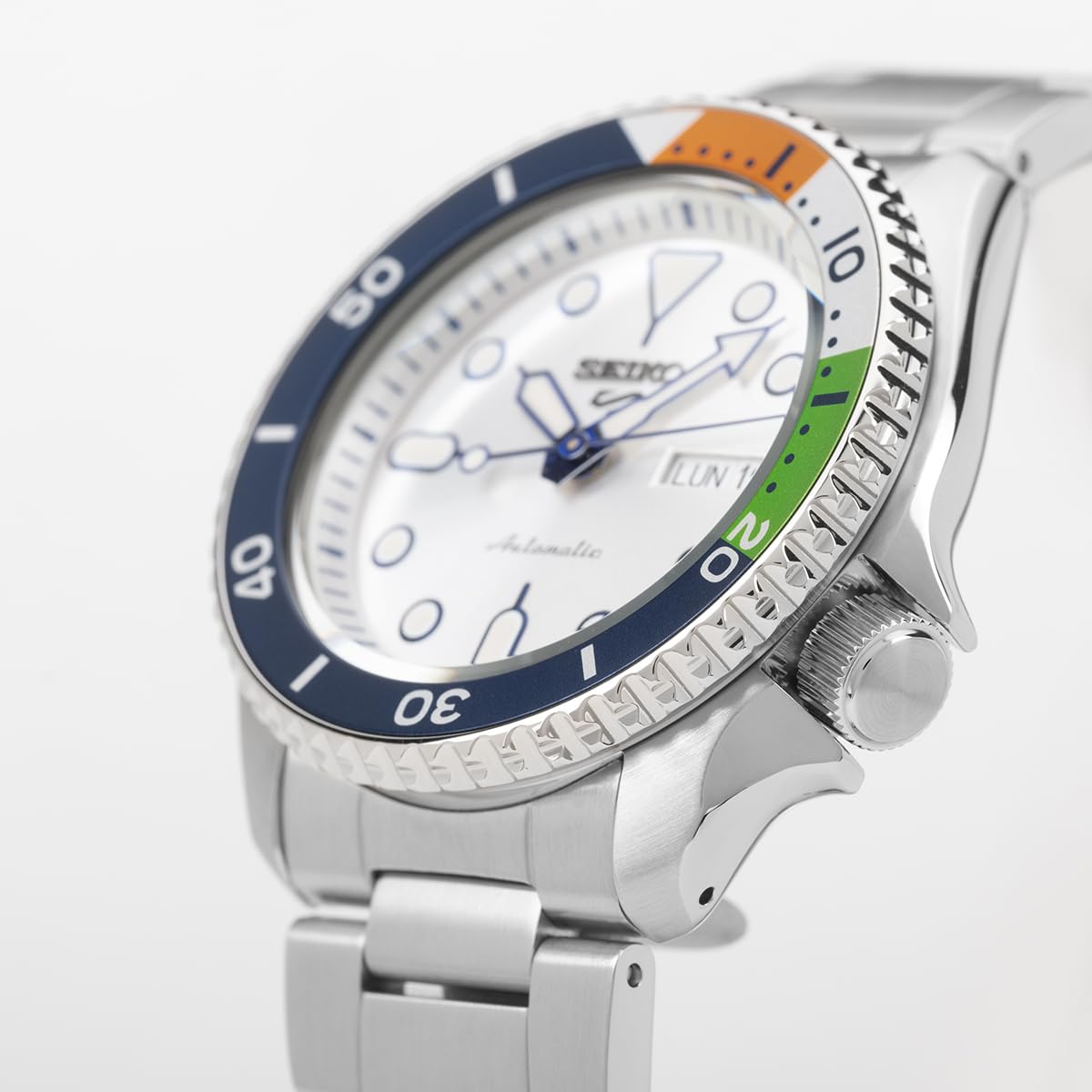 Seiko Analog White & Stainless Steel Men's Watch SRPK83K1