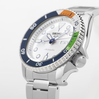 Seiko Analog White & Stainless Steel Men's Watch SRPK83K1