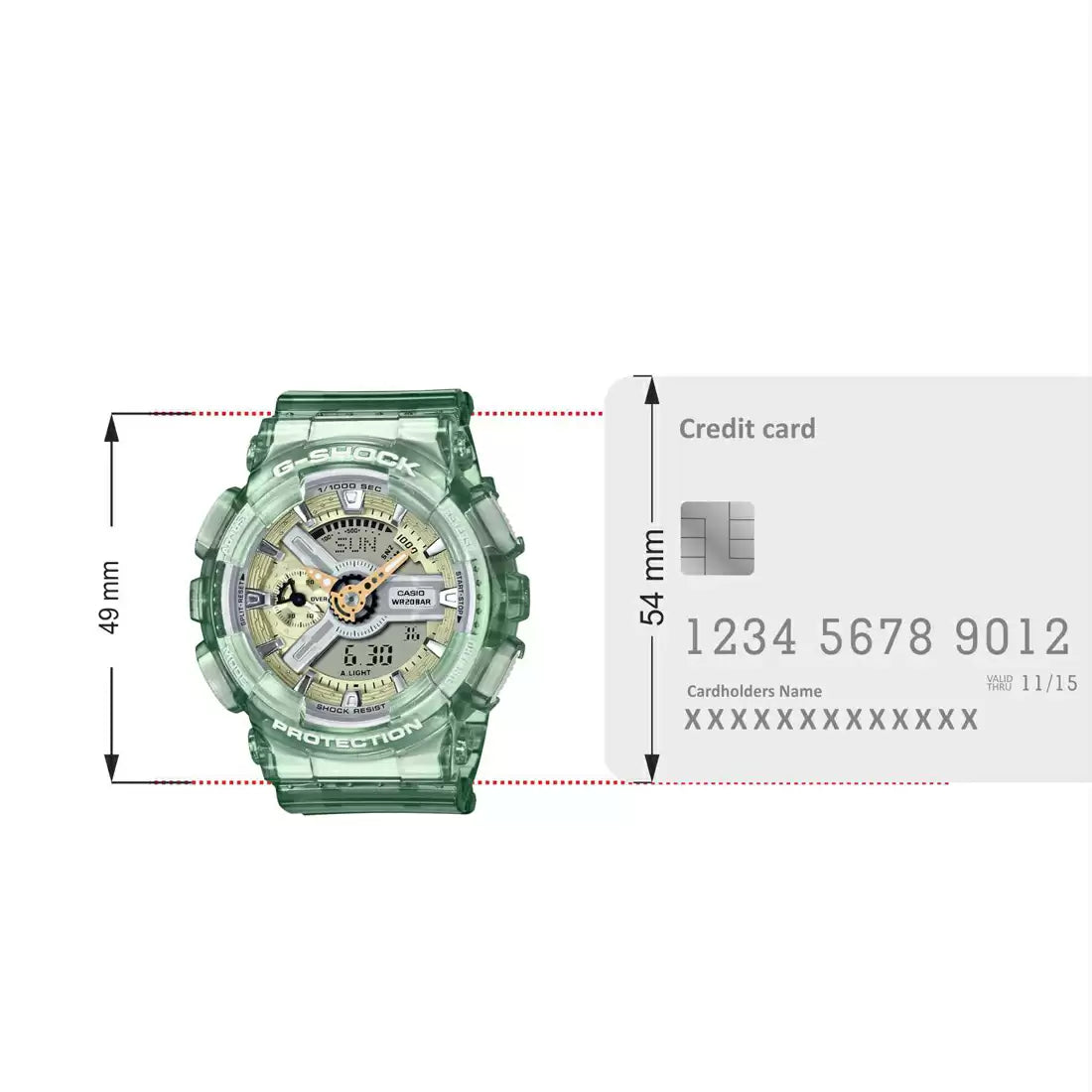 Casio Analog-Digital Green & Resin Women's Watch G1223