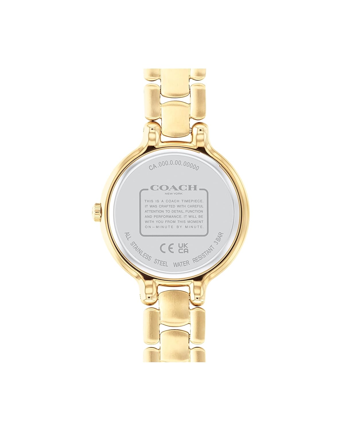 COACH Chelsea Qtz Basic Thin Gold Round Dial Women's Watch|Ionic Plated Thin Gold Steel Material|Gold Color Band - 14504125