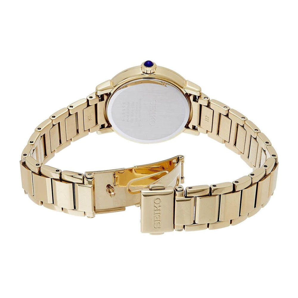 Seiko Analog White & Stainless Steel Women's Watch SRZ450P1