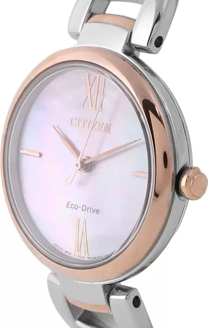 Citizen Analog Pink & Stainless Steel Women's Watch EM0536 84Y