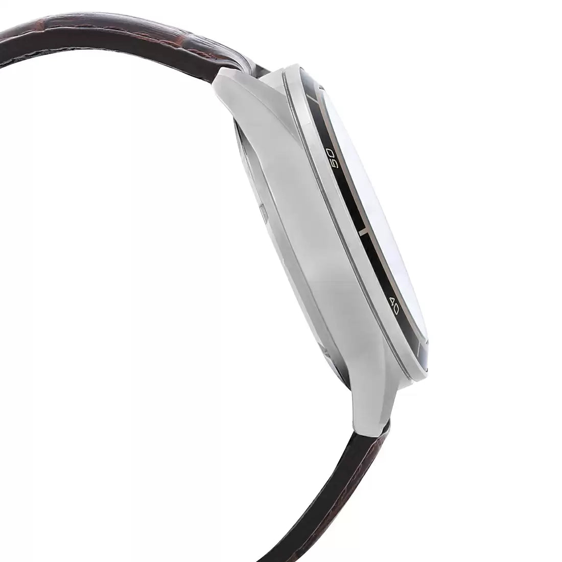 Casio Chronograph White & Leather Men's Watch EX097