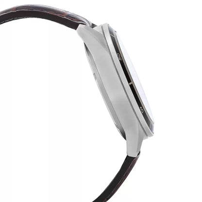 Casio Chronograph White & Leather Men's Watch EX097