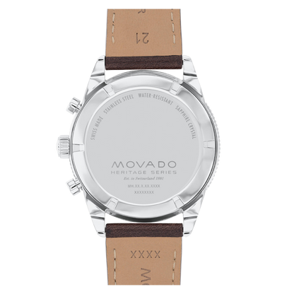 Movado Heritage Series Calendoplan S Men's Watch - Swiss Quartz Chronograph 3650205